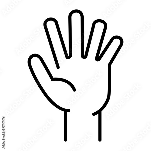 Hand gestures, vector illustration of icons of various hand signs thin lines