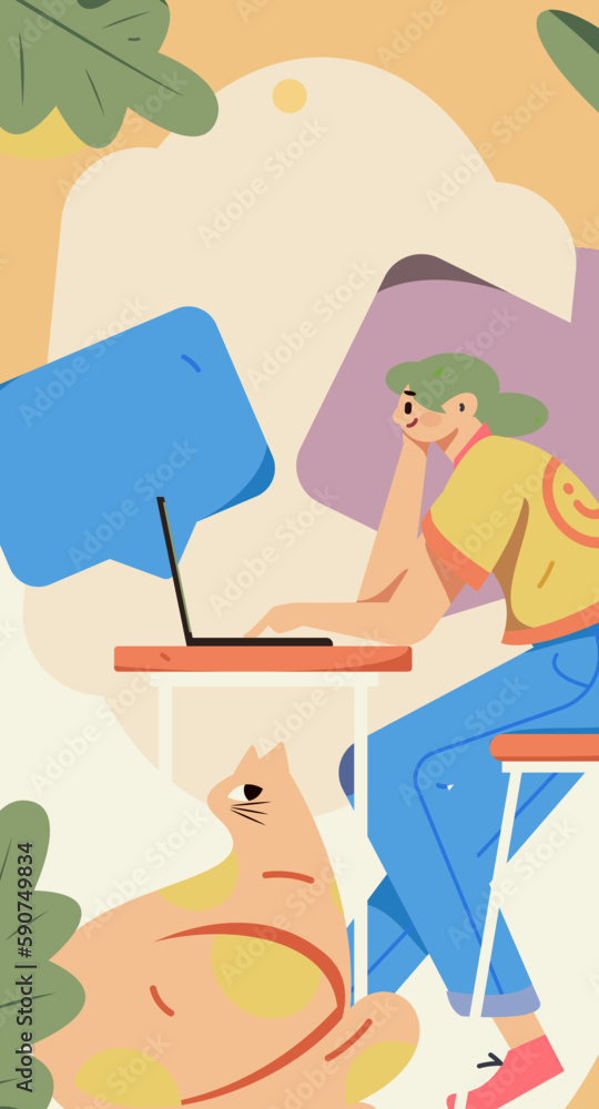Communicate with consultants flat vector character concept operation hand drawn illustration
Communicate with consultants flat vector character concept operation hand drawn illustration