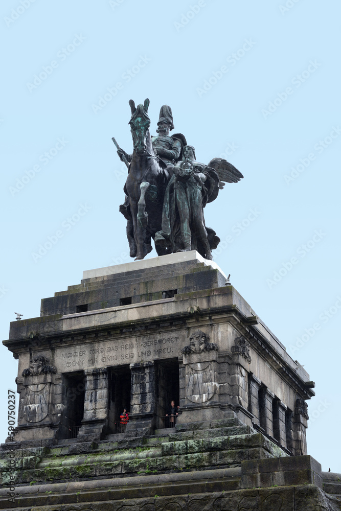 Kaiser Wilhelm Denkmal am Deutschen Eck in Koblenz, Deutschland