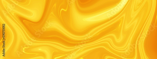 Abstract luxury golden smooth liquid background.  Liquid marbling paint background. liquid oil marble golden  yellow color graphic seamless liquid and fluid paint art.