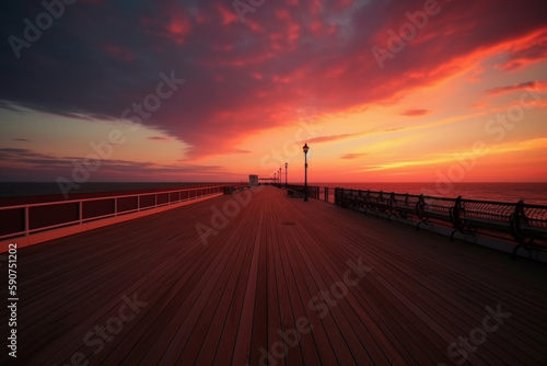 pier at sunset