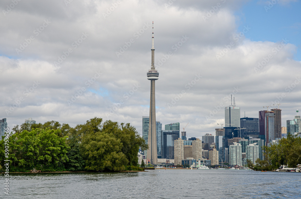Fototapeta premium Spectacular view at downtown and CN Tower. Toronto. Ontario, Canada.