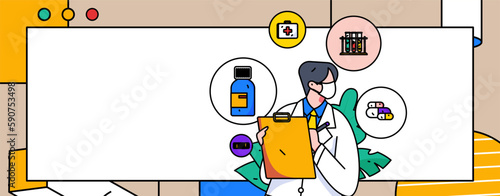 Medical Characters Anti-epidemic Flat Vector Concept Operation Hand Drawn Illustration
