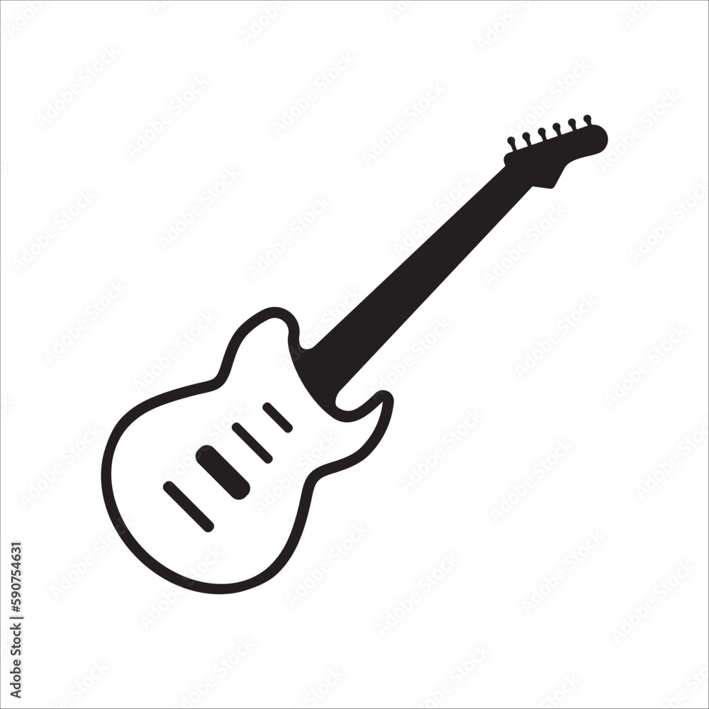 Guitar vector icon. Classic guitar flat sign design illustration. Guitar symbol pictogram. UX UI icon Guitar vector icon. Classic guitar flat sign design illustration. Guitar symbol pictogram. UX UI icon