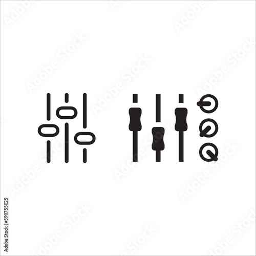 Sound mixer vector icon. Studio DJ disco club sound mixer flat sign design illustration. Sound mixer symbol pictogram. UX UI icon