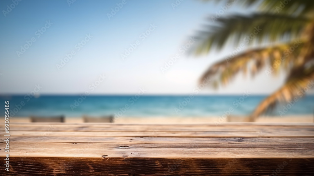 Fototapeta premium beach with coconut trees