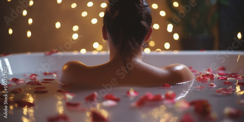 Relaxing Soak in a Rose Petal Hot Tub: The Ultimate Spa Experience
