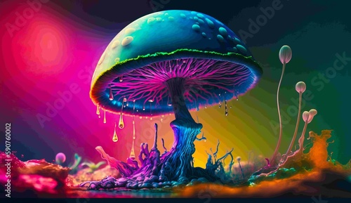 Fantasy mushroom, generative AI