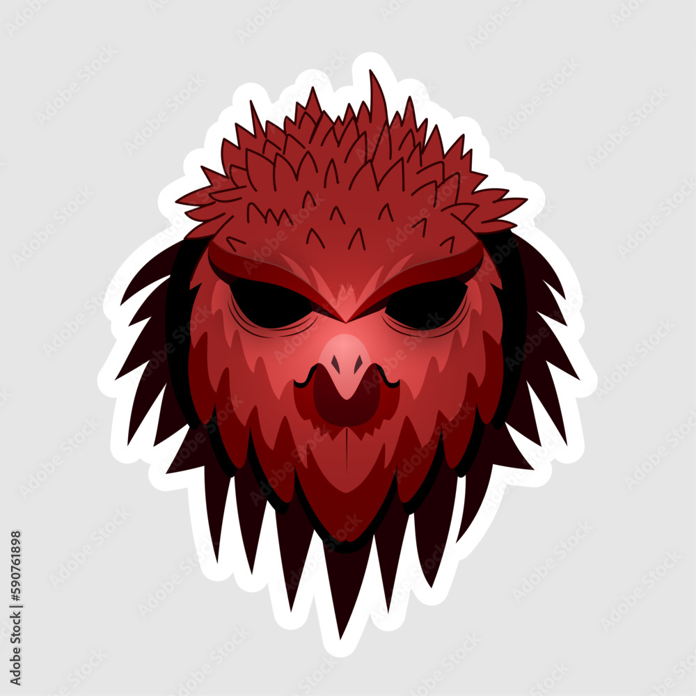 Vector image of a Native American stikini demon, a woman who turns into an owl. This can be used as a sticker, avatar, tattoo, game character, etc. Vector image of a Native American stikini demon, a woman who turns into an owl. This can be used as a sticker, avatar, tattoo, game character, etc.