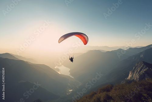 Paraglide in the mountains, Generative AI