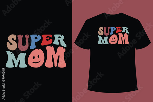 Wavy Retro Groovy T-shirt Design. Quotes with “Groovy” Design vector Graphic