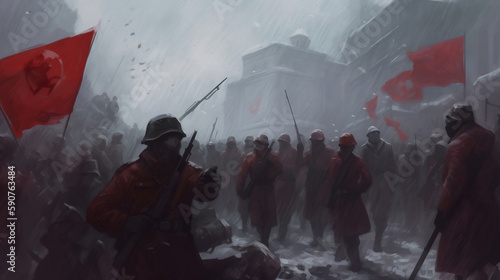 Communism, Communist impressionist (generative AI)