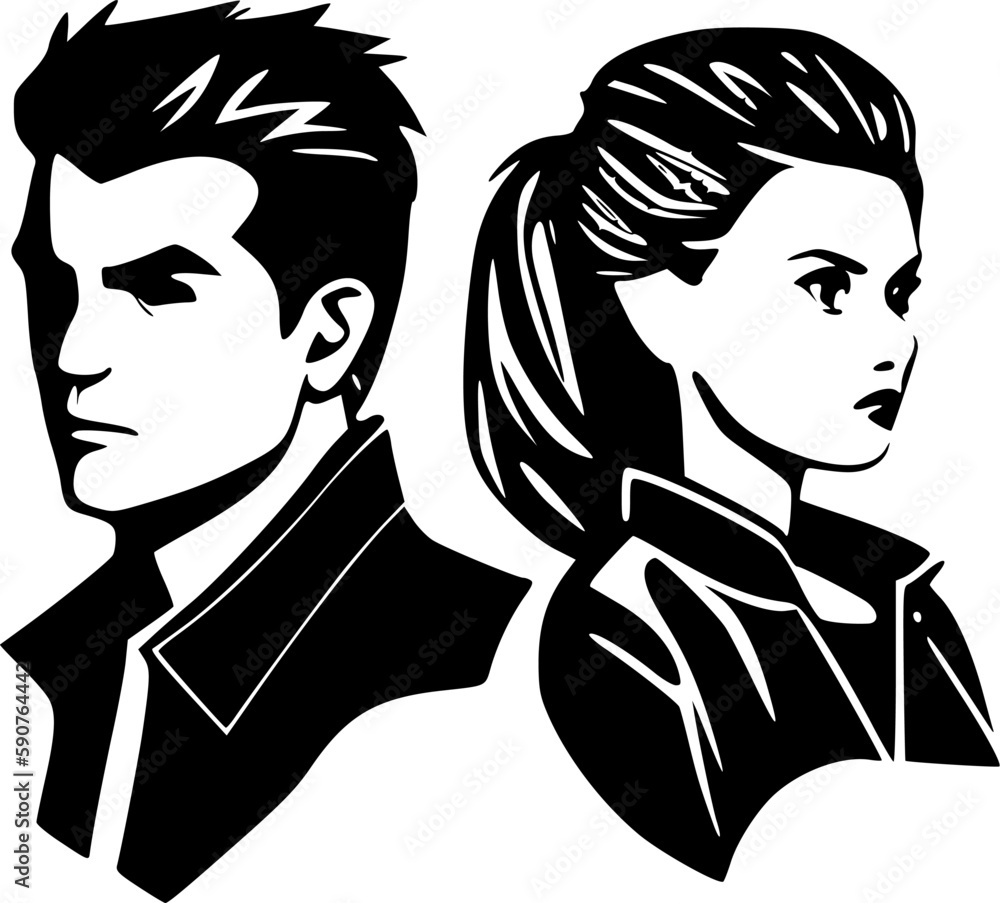 Couples | Minimalist and Simple Silhouette - Vector illustration Couples | Minimalist and Simple Silhouette - Vector illustration