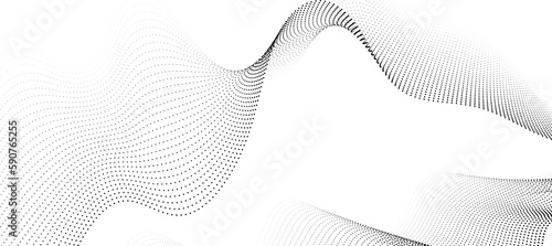 Abstract flowing lines wave. Digital future technology concept. transparency background illustration