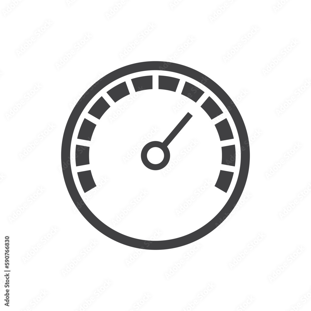 Vector meter icon. Gauge vector icon. Speedometer measurement flat sign design. Speed symbol pictogram. UX UI icon