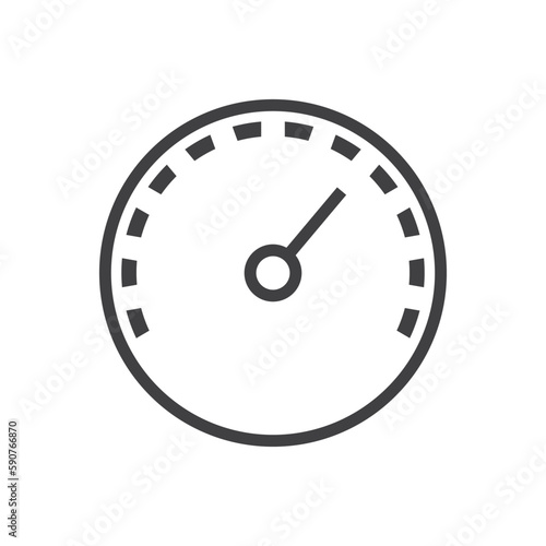 Free Download Vector meter icon. Gauge vector icon. Speedometer measurement flat sign design. Speed symbol pictogram. UX UI icon - GFXLoad