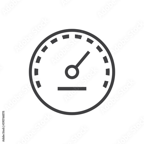 Vector meter icon. Gauge vector icon. Speedometer measurement flat sign design. Speed symbol pictogram. UX UI icon