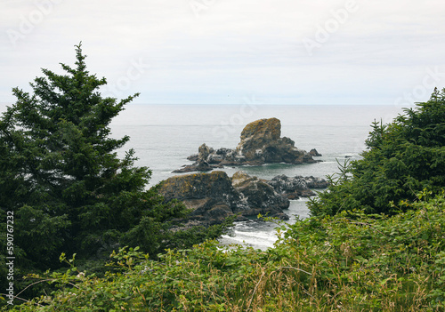 View of the sea from a cliff