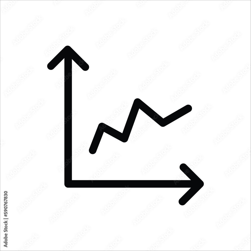 Chart vector icon. Grap flat sign design. Graph symbol. Chart pictogram Chart vector icon. Grap flat sign design. Graph symbol. Chart pictogram