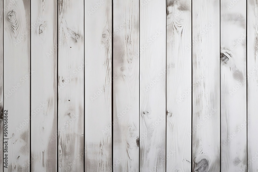 Obraz premium Abstract White Wooden Plank Board Background