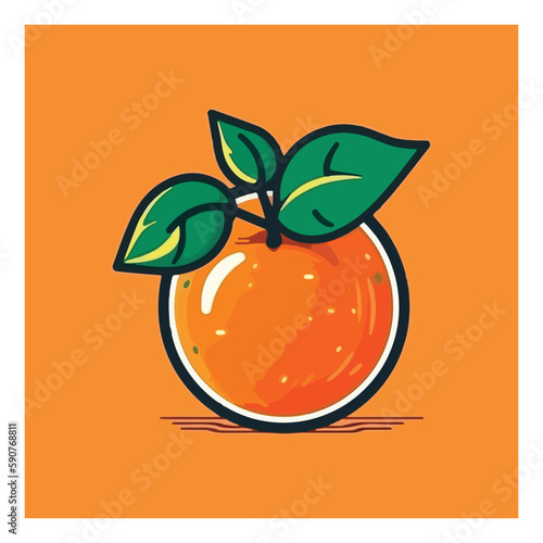 modern fresh orange logo vector illustration