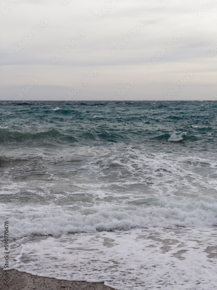 Natural background of azure sea waves closeup , French Riviera Natural background of azure sea waves closeup , French Riviera