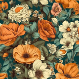 Aquarell Blumen - Nahtlose Muster - Florales digitales Papier - Digitaler Hintergrund