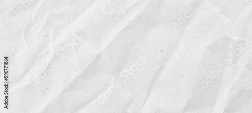 Abstract white crumpled and creased recycle paper texture background