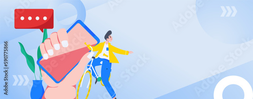 Notice bulletin vector creative flat hand drawn illustration
