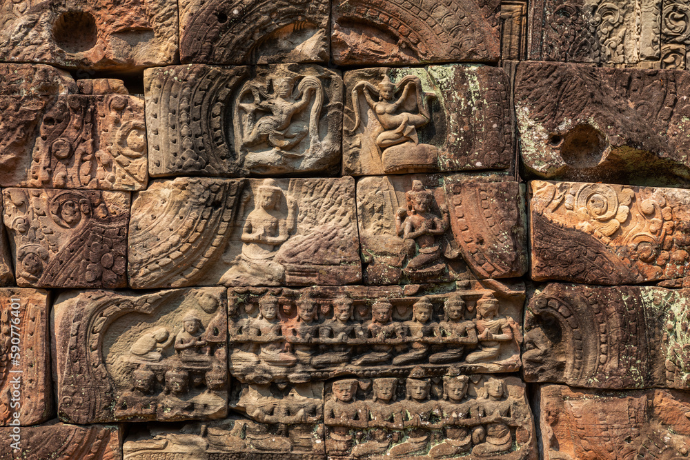 Obraz premium Ruins of ancient Khmer temple in Siem Reap, Cambodia
