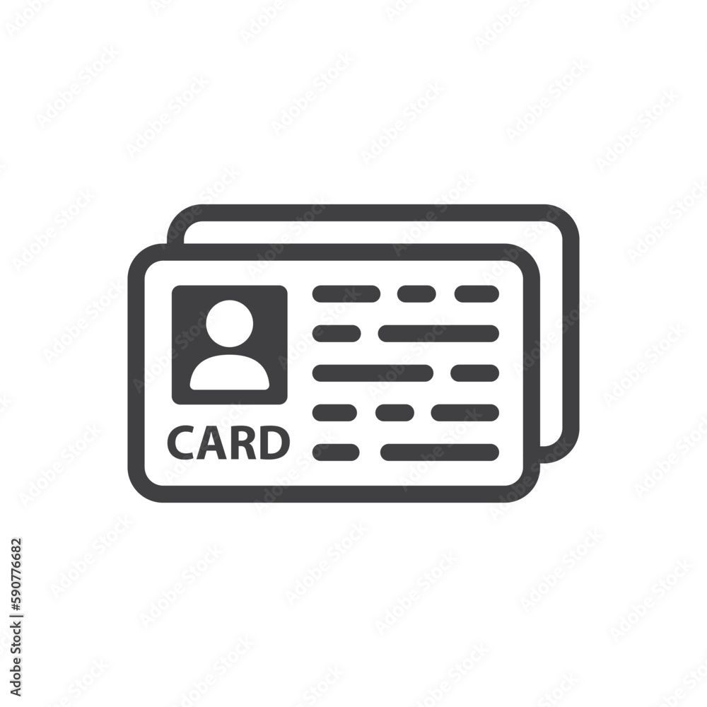 ID card vector icon. Identification card flat sign design. ID card pictogram sign. Member card symbol. VIP person icon. UX UI icon ID card vector icon. Identification card flat sign design. ID card pictogram sign. Member card symbol. VIP person icon. UX UI icon