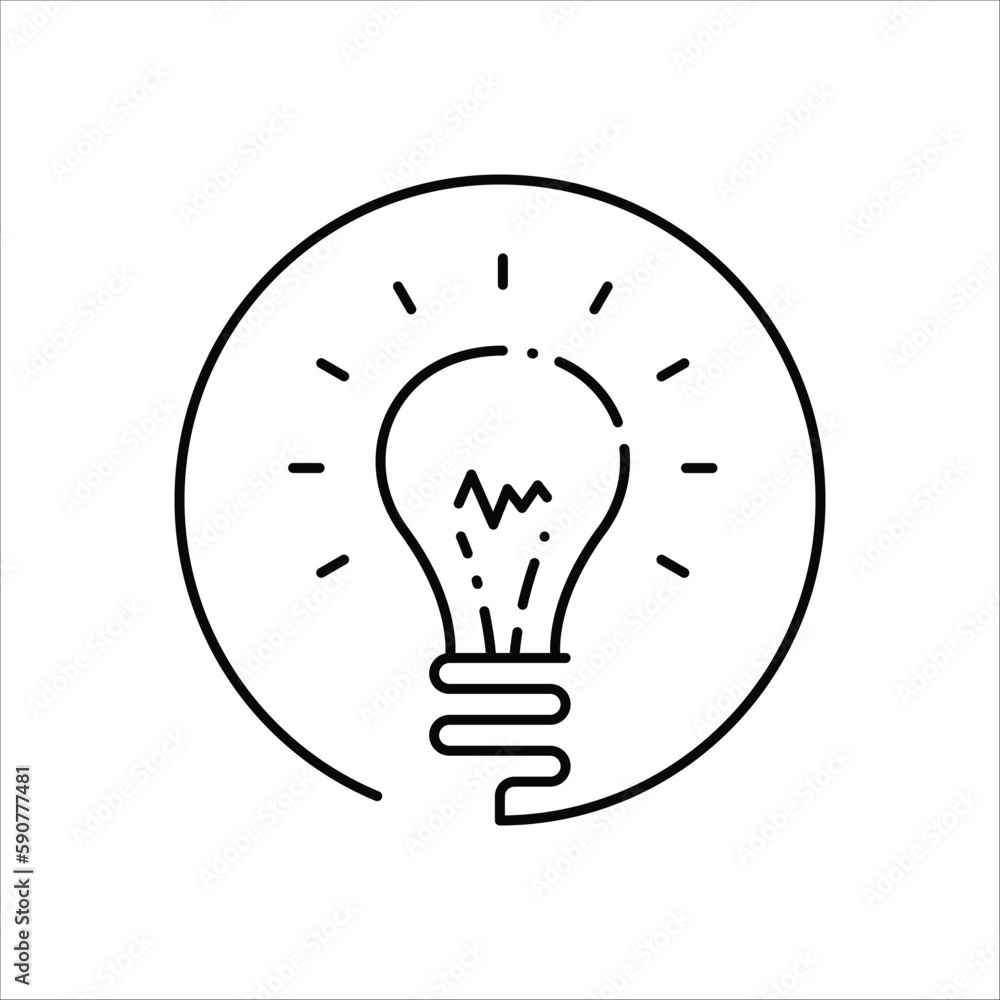 Bulb vector icon. Idea flat sign design. Bulb lamp symbol pictogram. Bulb icon. UX UI icon Bulb vector icon. Idea flat sign design. Bulb lamp symbol pictogram. Bulb icon. UX UI icon