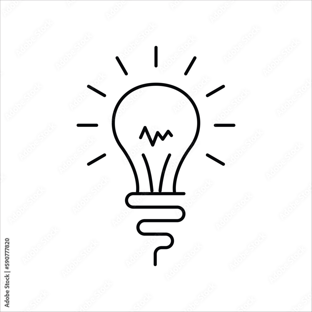 Bulb vector icon. Idea flat sign design. Bulb lamp symbol pictogram. Bulb icon. UX UI icon Bulb vector icon. Idea flat sign design. Bulb lamp symbol pictogram. Bulb icon. UX UI icon