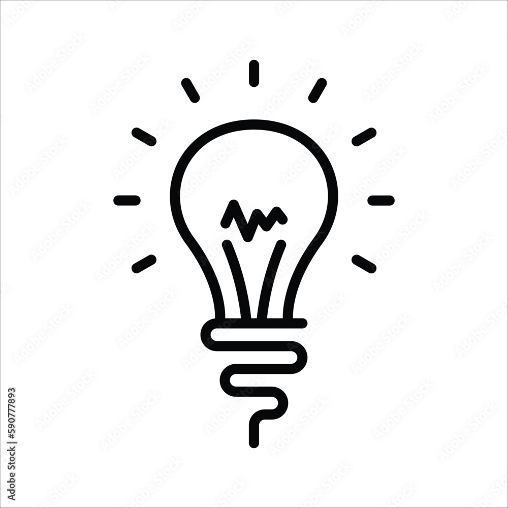 Bulb vector icon. Idea flat sign design. Bulb lamp symbol pictogram. Bulb icon. UX UI icon Bulb vector icon. Idea flat sign design. Bulb lamp symbol pictogram. Bulb icon. UX UI icon