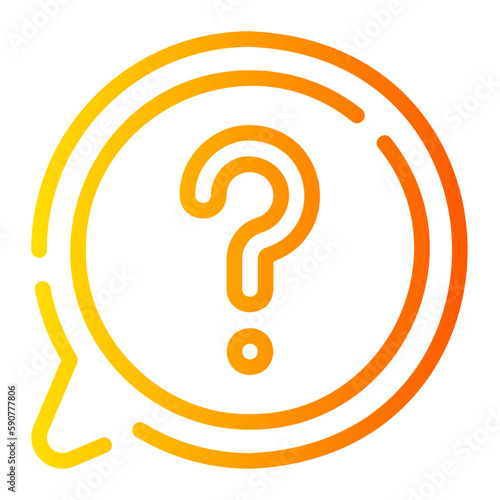 question gradient icon