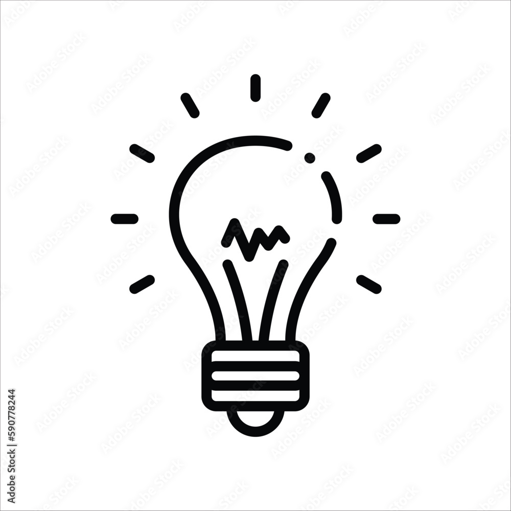 Bulb vector icon. Idea flat sign design. Bulb lamp symbol pictogram. Bulb icon. UX UI icon Bulb vector icon. Idea flat sign design. Bulb lamp symbol pictogram. Bulb icon. UX UI icon