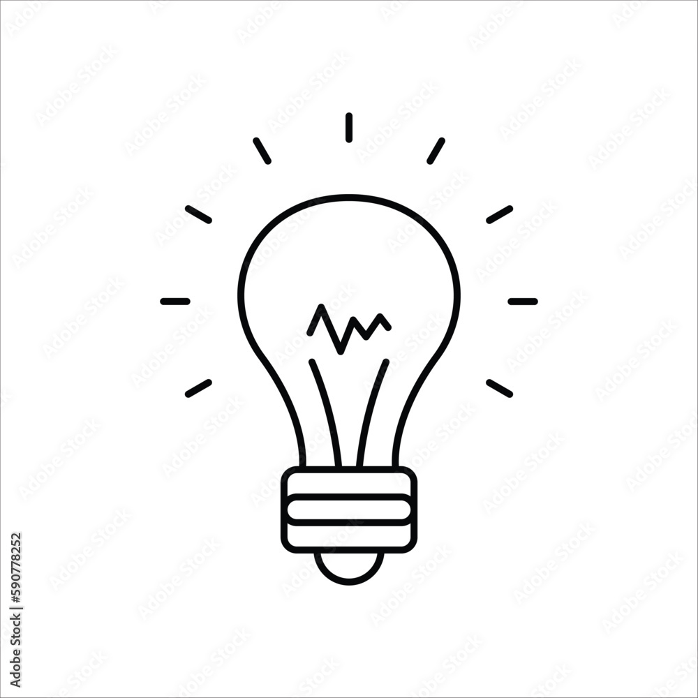 Bulb vector icon. Idea flat sign design. Bulb lamp symbol pictogram. Bulb icon. UX UI icon Bulb vector icon. Idea flat sign design. Bulb lamp symbol pictogram. Bulb icon. UX UI icon