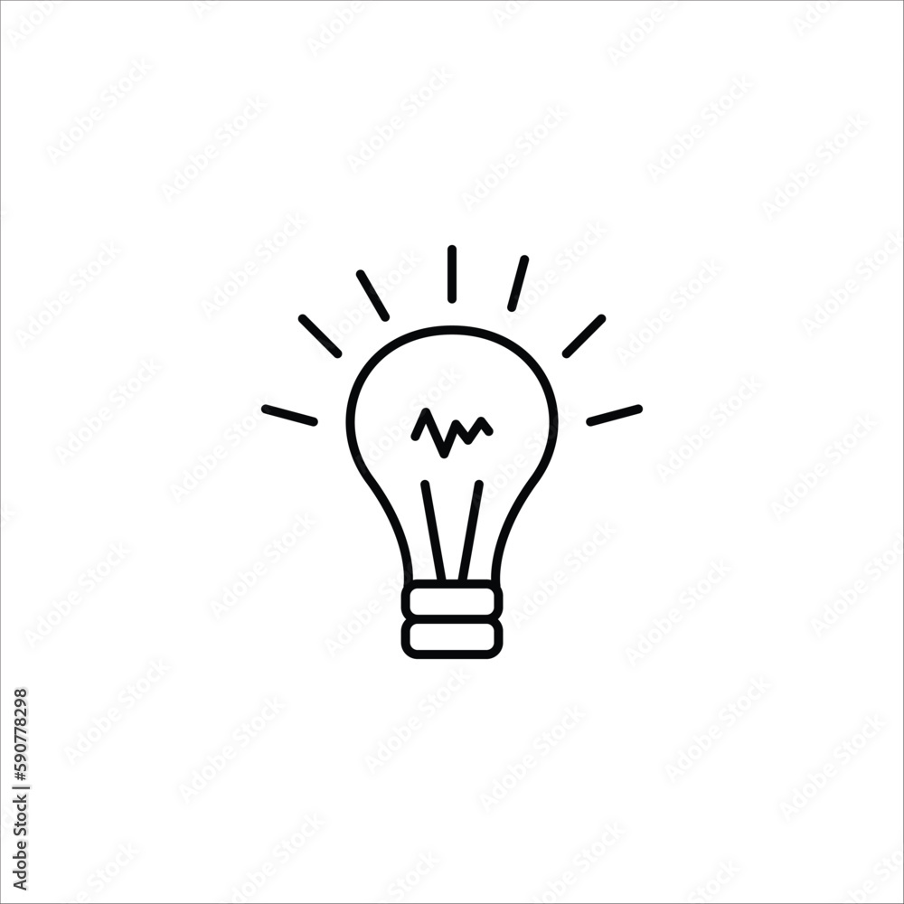 Bulb vector icon. Idea flat sign design. Bulb lamp symbol pictogram. Bulb icon. UX UI icon Bulb vector icon. Idea flat sign design. Bulb lamp symbol pictogram. Bulb icon. UX UI icon