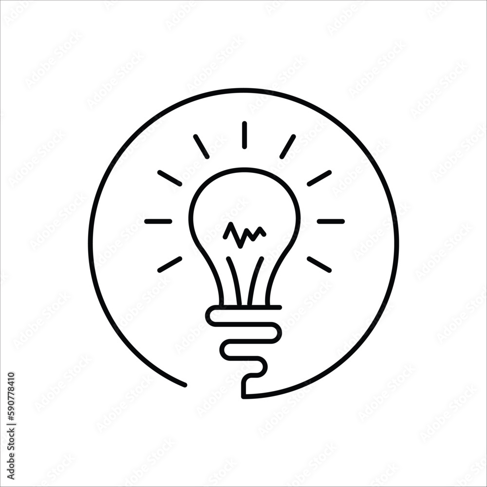Bulb vector icon. Idea flat sign design. Bulb lamp symbol pictogram. Bulb icon. UX UI icon Bulb vector icon. Idea flat sign design. Bulb lamp symbol pictogram. Bulb icon. UX UI icon