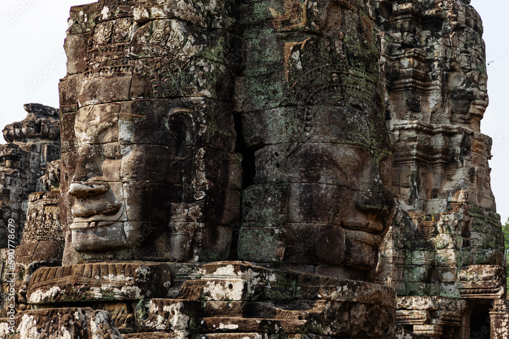 Ruins of Bayon Temple in Angkor wat in Siem Reap, Cambodia Ruins of Bayon Temple in Angkor wat in Siem Reap, Cambodia