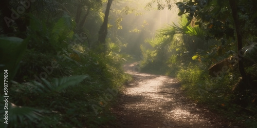 Wandering through the Lush Rainforest  A Path Less Traveled