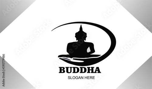 Free vector logo design buddha icon illustration