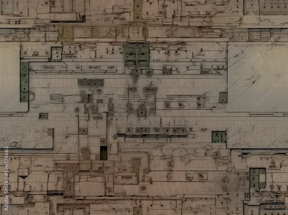 Obraz premium MidJourney Generated Seamless Mech Texture Patterns