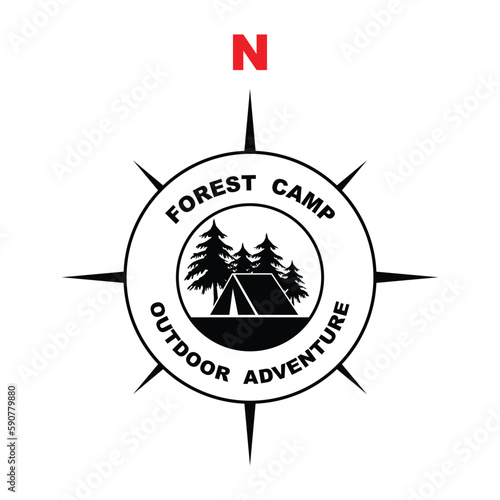 Forest Camp Logo Design, Outdoor logo, Adventure logo template