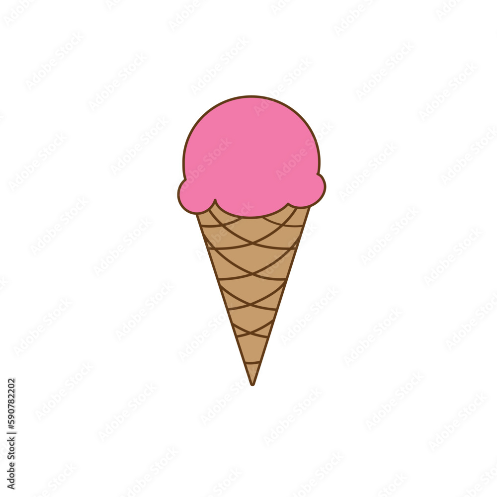 ice-cream vector icon. sweet vector illustration icon. delicious, desserts sign icon.