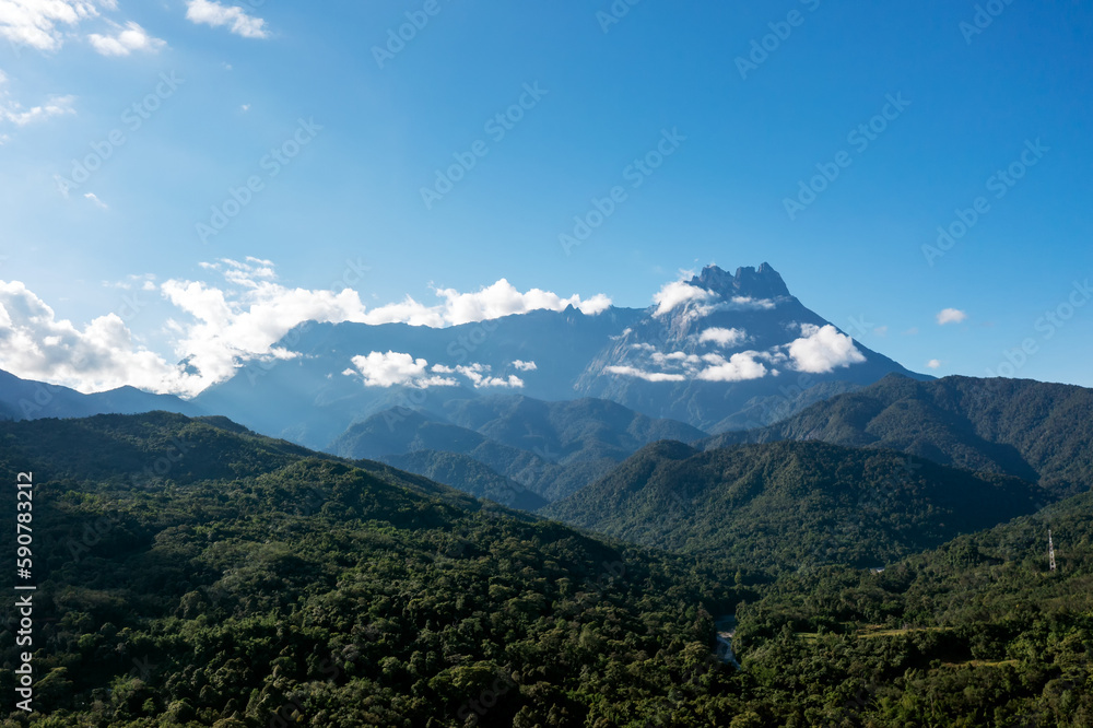 Mount Kinabalu view from Kota Belud Sabah Malaysia