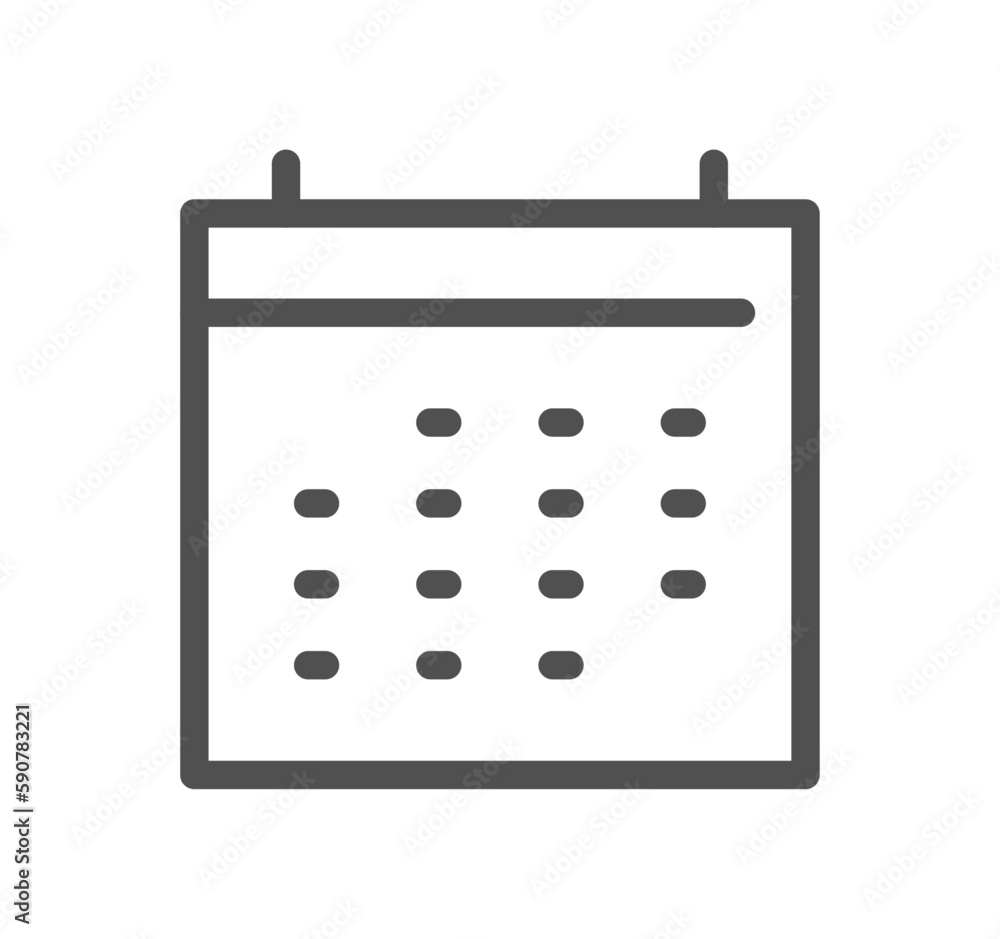 Calendar related icon outline and linear vector. Calendar related icon outline and linear vector.