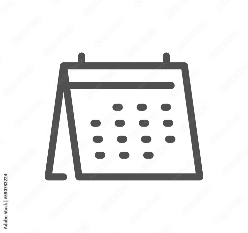 Calendar related icon outline and linear vector. Calendar related icon outline and linear vector.