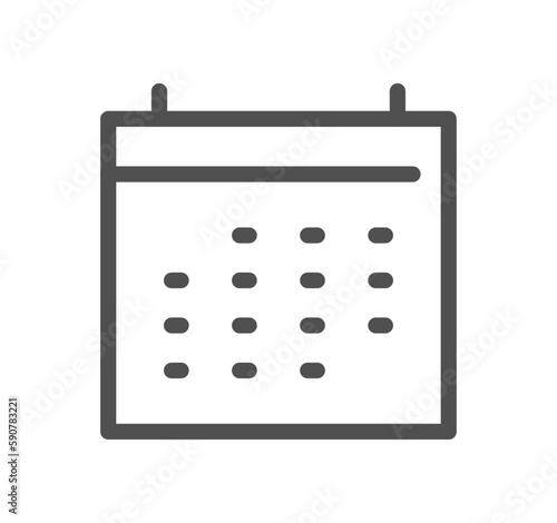 Calendar related icon outline and linear vector.