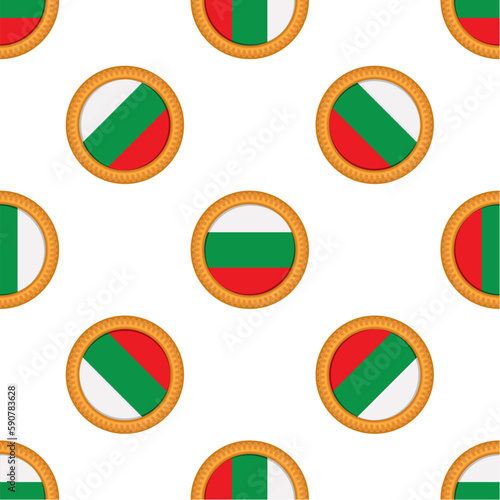 Pattern cookie with flag country Bulgaria in tasty biscuit Free Download Pattern cookie with flag country Bulgaria in tasty biscuit - GFXLoad